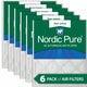 Nordic Pure Pleated MERV 6 Air Filters 6 Pack (20x30x1)