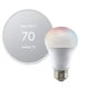 Google Nest Thermostat Snow + Smart Bulb