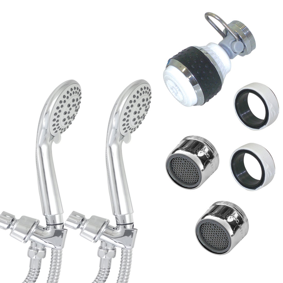 Two Bath Handheld Showerhead & Aerator Kit