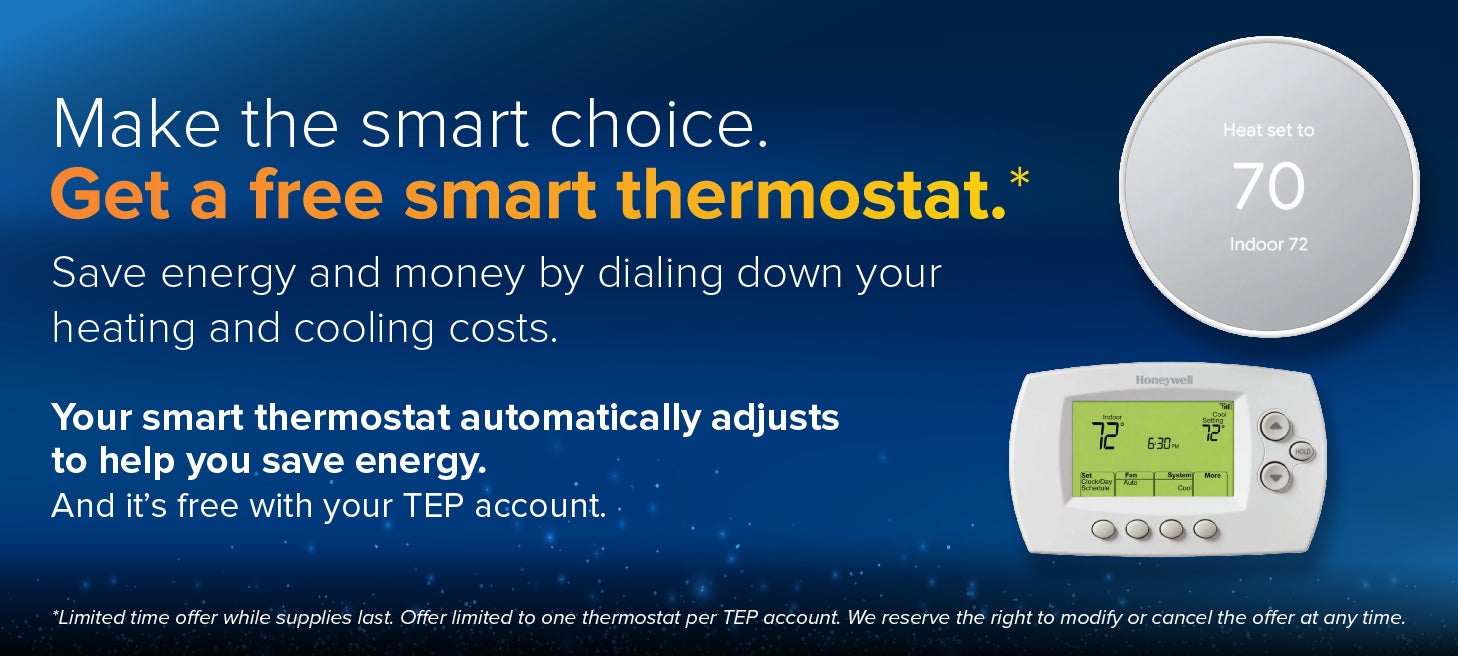 Make the smart choice. Get a free smart thermostat.