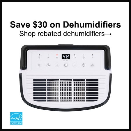 Shop Rebated Dehumidifiers!