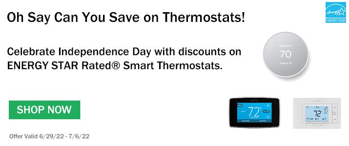 SHOP the Independence Day thermostat sale!
