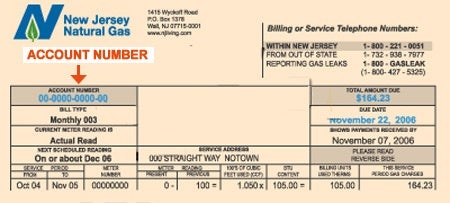 Example NJNG Bill