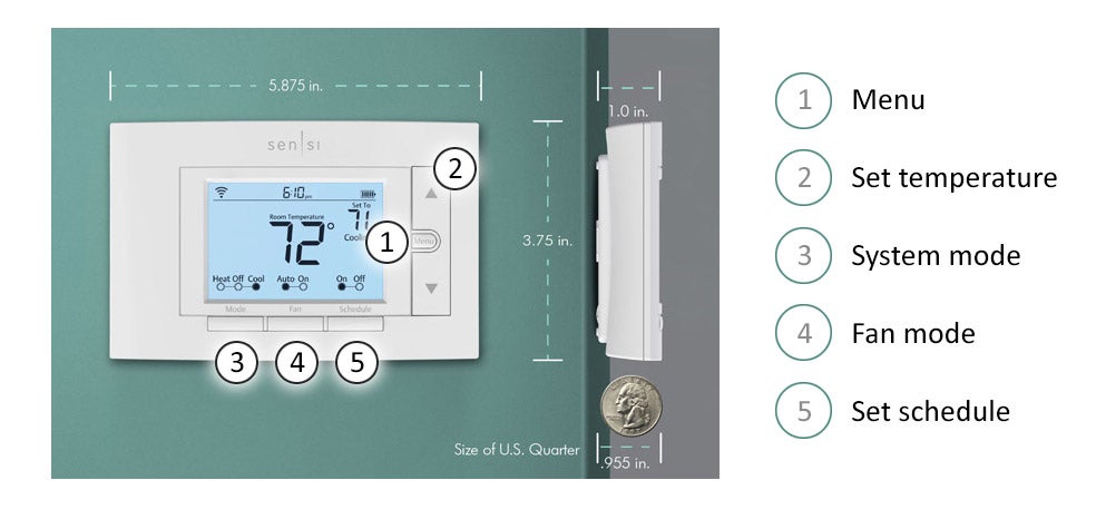 Sensi Smart interface and controls